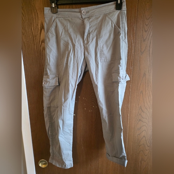 cosmic blue love Pants - Women's Stylish Grayish Green Cargo Joggers